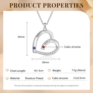 Custom Name Birthstone Necklace