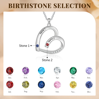 Custom Name Birthstone Necklace