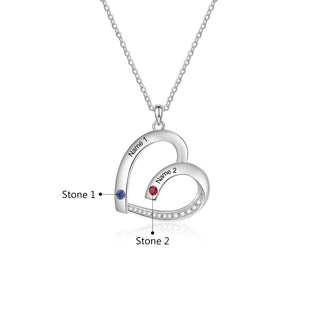 Custom Name Birthstone Necklace