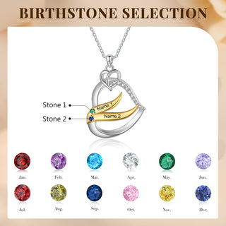 Custom Name Birthstone Necklace