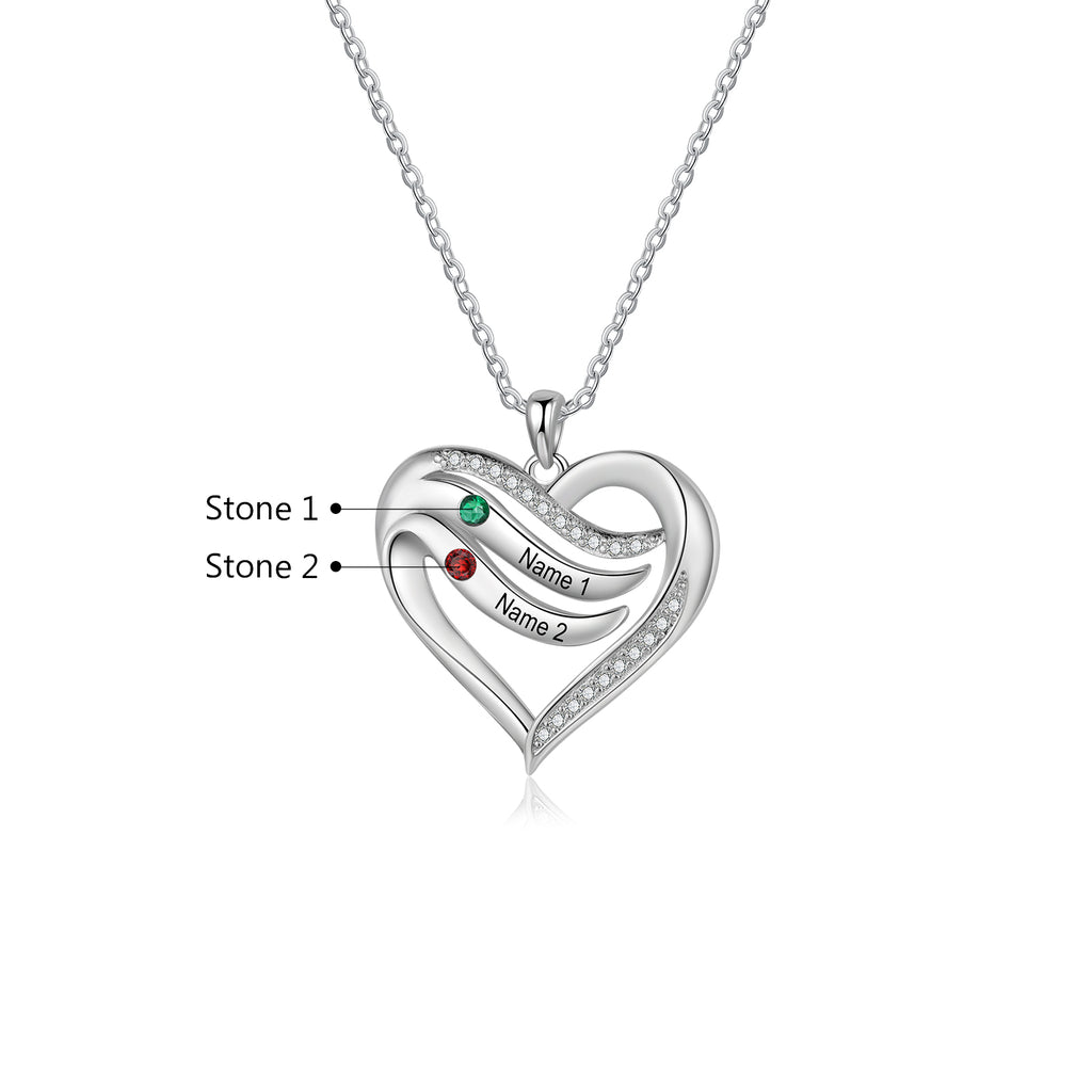 Custom Name Birthstone Necklace