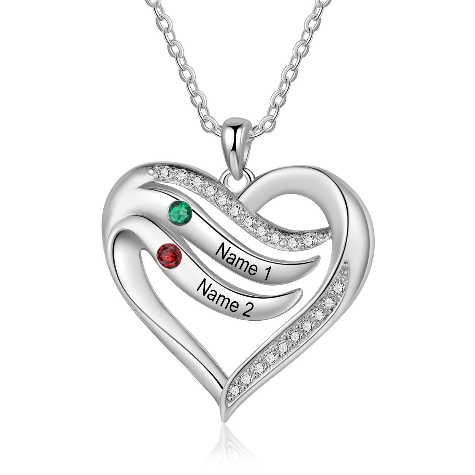 Custom Name Birthstone Necklace