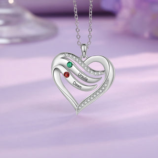 Custom Name Birthstone Necklace