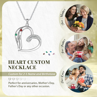 Custom Name Birthstone Necklace