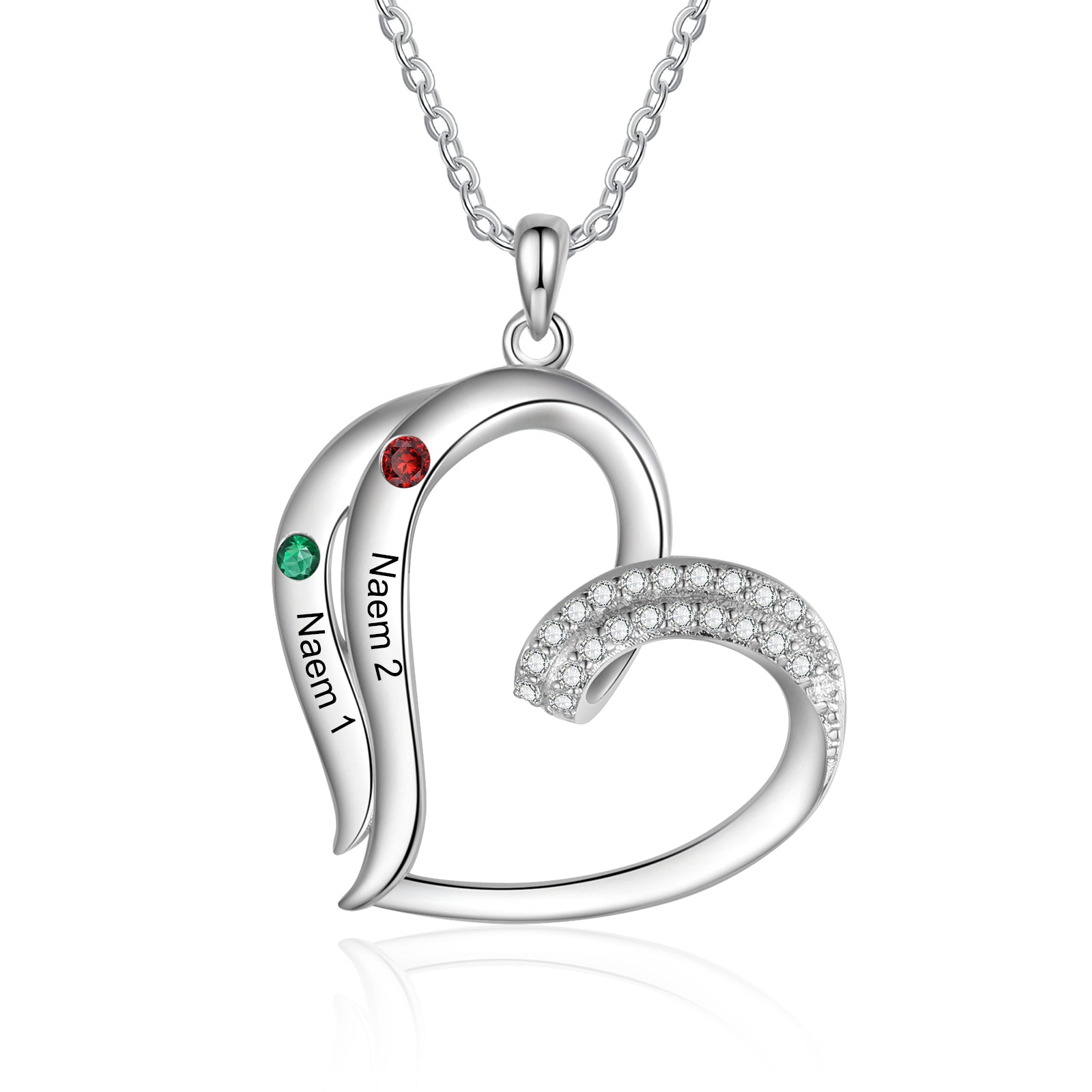 Custom Name Birthstone Necklace