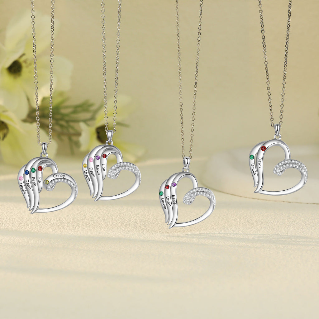 Custom Name Birthstone Necklace
