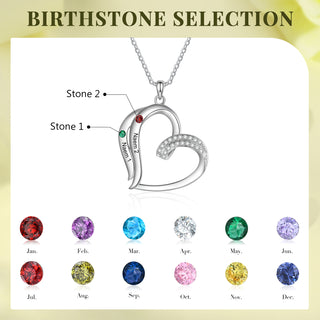 Custom Name Birthstone Necklace