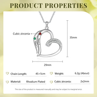 Custom Name Birthstone Necklace