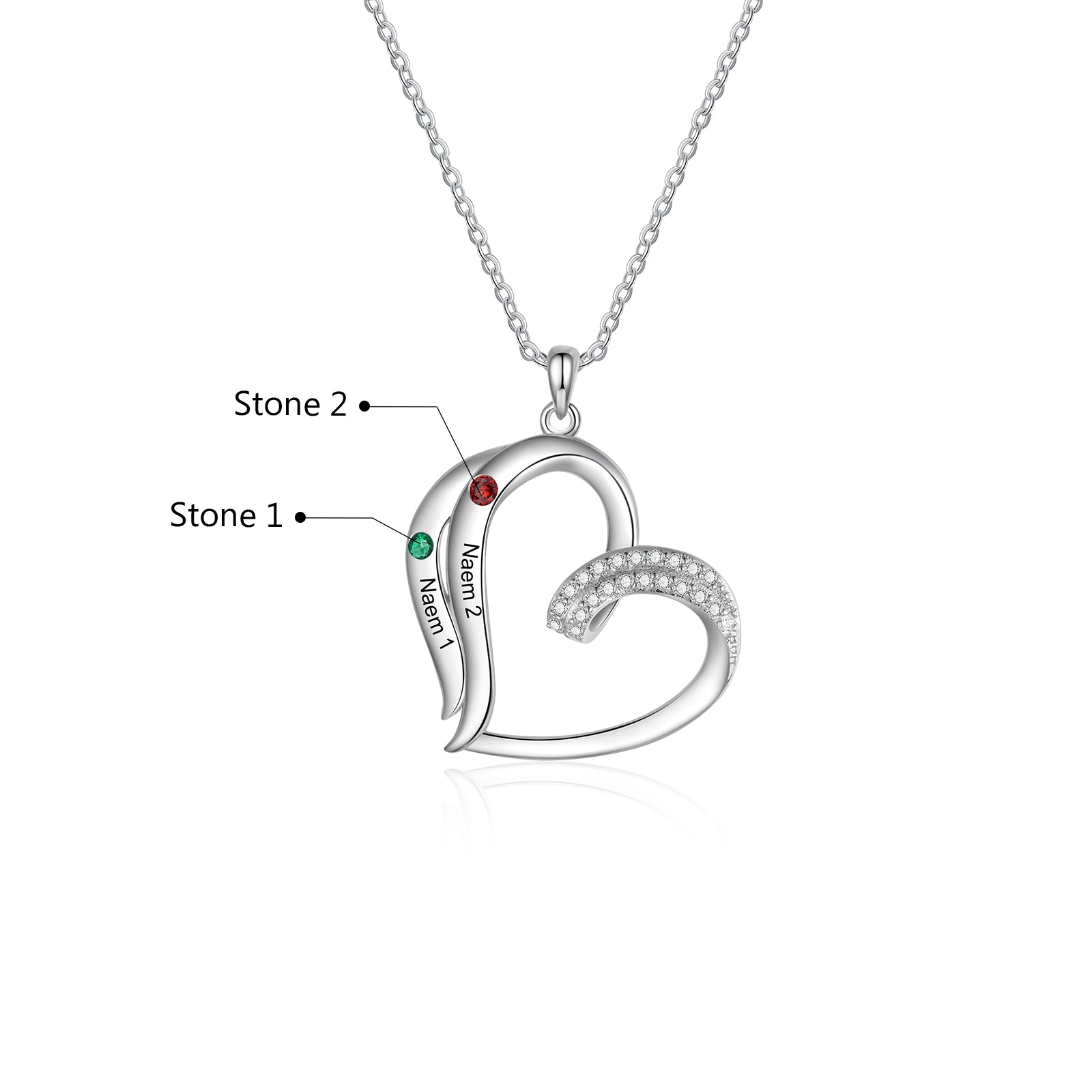 Custom Name Birthstone Necklace