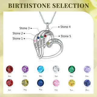 Custom Name Birthstone Necklace