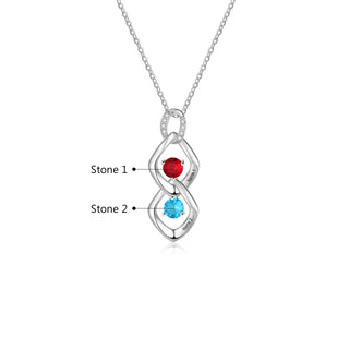 Custom Name Birthstone Necklace