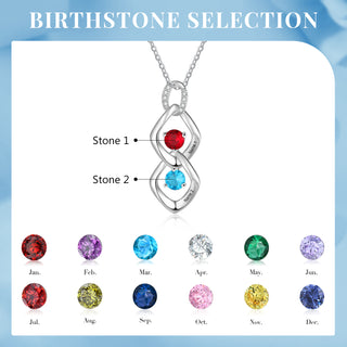 Custom Name Birthstone Necklace