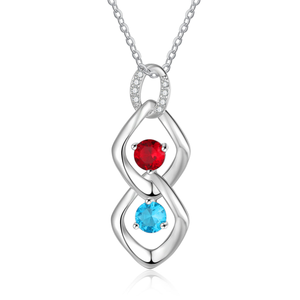 Custom Name Birthstone Necklace
