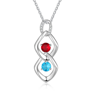 Custom Name Birthstone Necklace