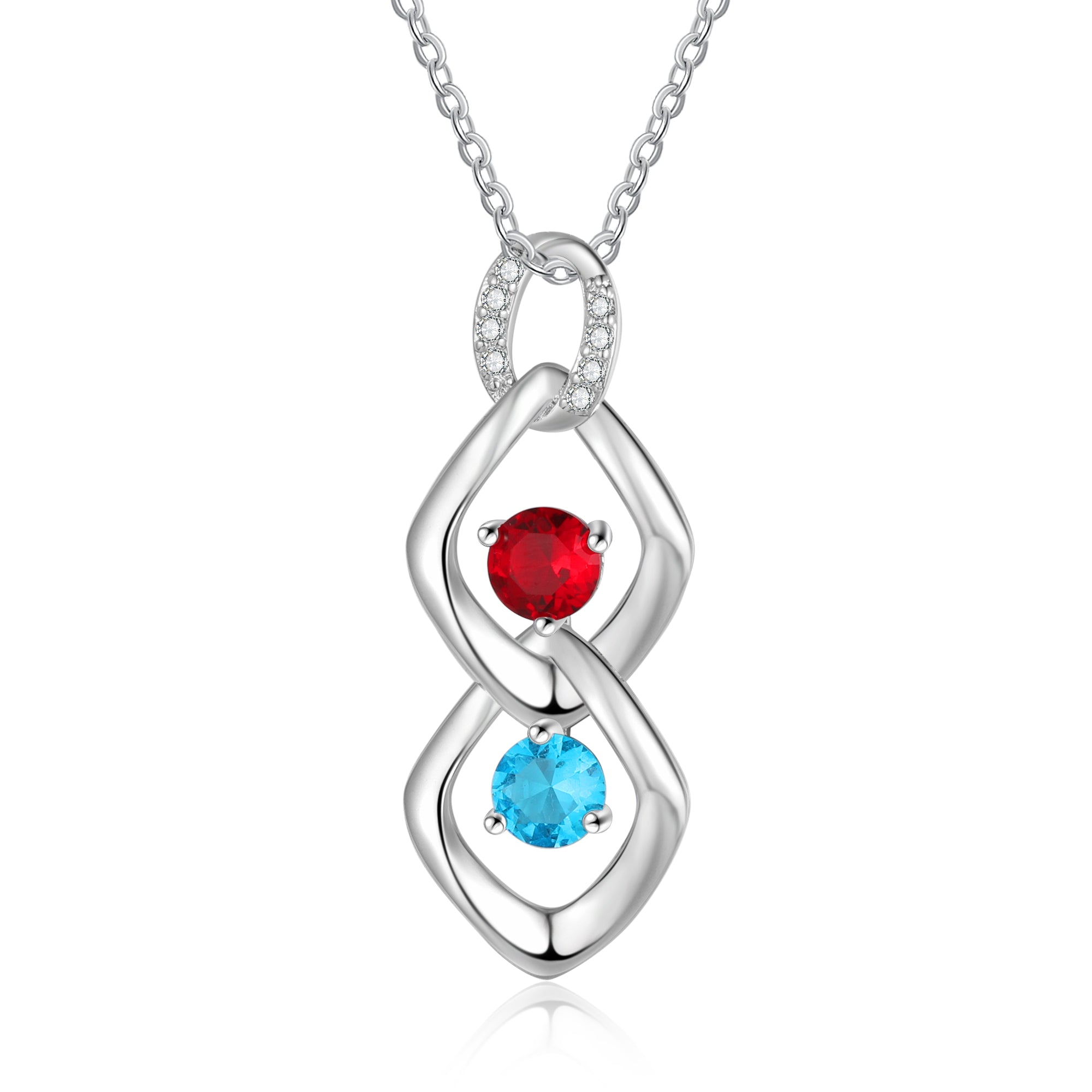 Custom Name Birthstone Necklace