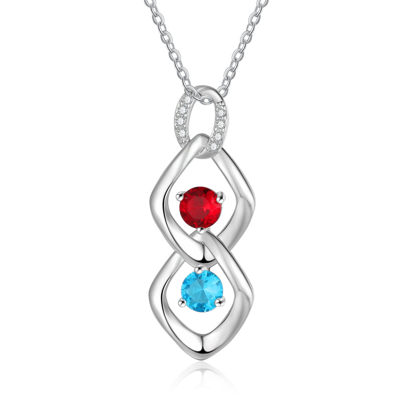 Custom Name Birthstone Necklace