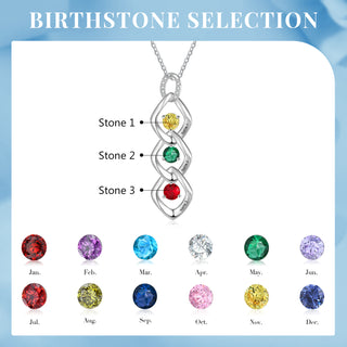 Custom Name Birthstone Necklace