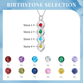Custom Name Birthstone Necklace