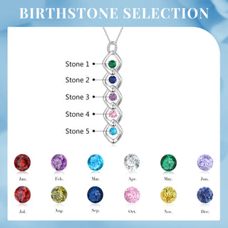 Custom Name Birthstone Necklace