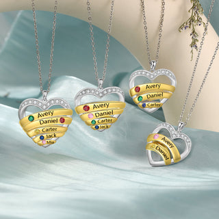 Custom Name Birthstone Necklace