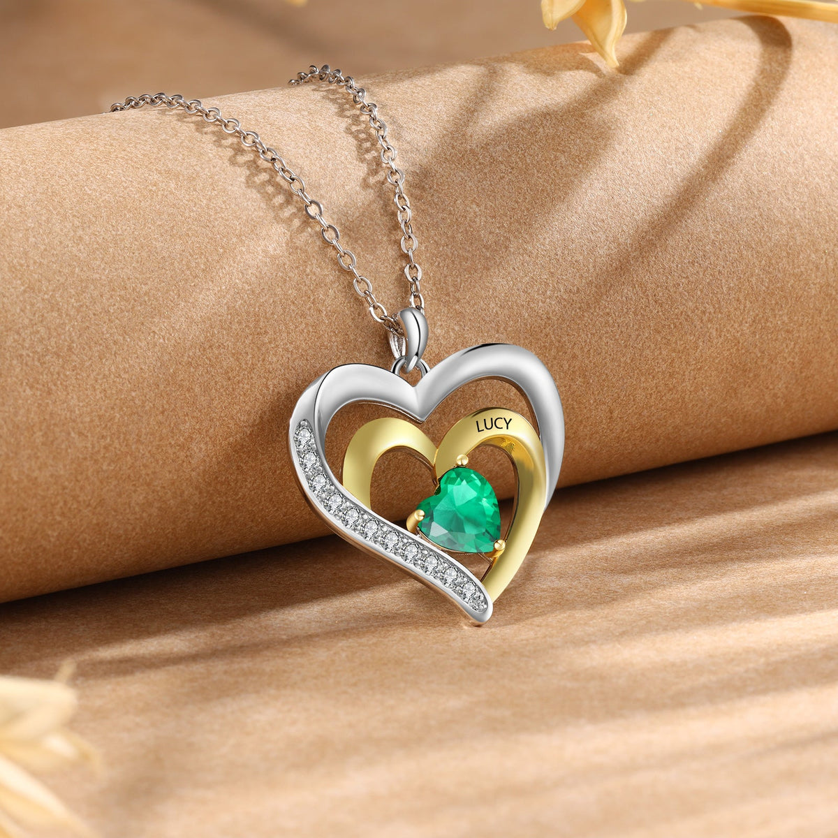 925 Sterling Silver Custom Birthstone Necklace