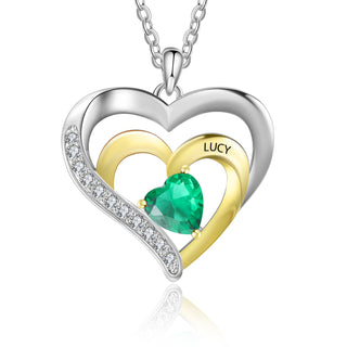 925 Sterling Silver Custom Birthstone Necklace