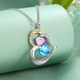 925 Sterling Silver Custom Birthstone Necklace
