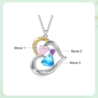 925 Sterling Silver Custom Birthstone Necklace