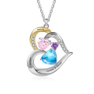 925 Sterling Silver Custom Birthstone Necklace