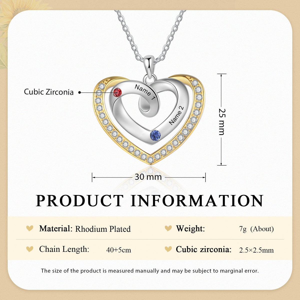 Custom Birthstone Necklace