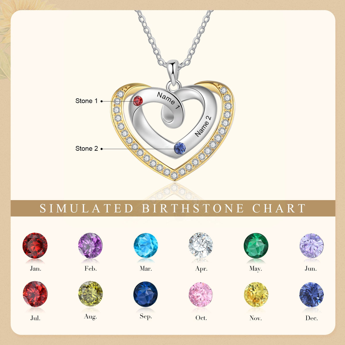 Custom Birthstone Necklace
