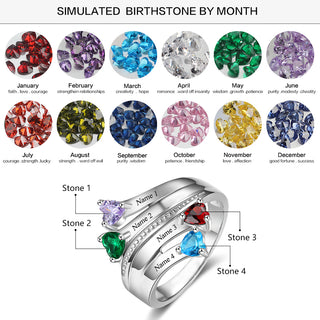 925 Sterling Silver Birthstone Ring
