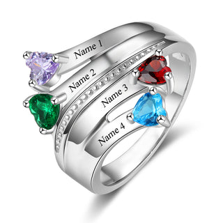925 Sterling Silver Birthstone Ring