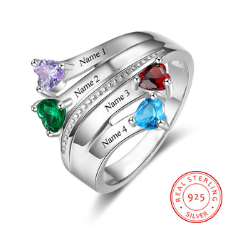 925 Sterling Silver Birthstone Ring