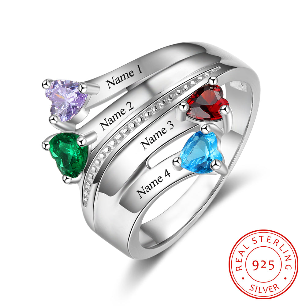 925 Sterling Silver Birthstone Ring