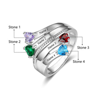925 Sterling Silver Birthstone Ring