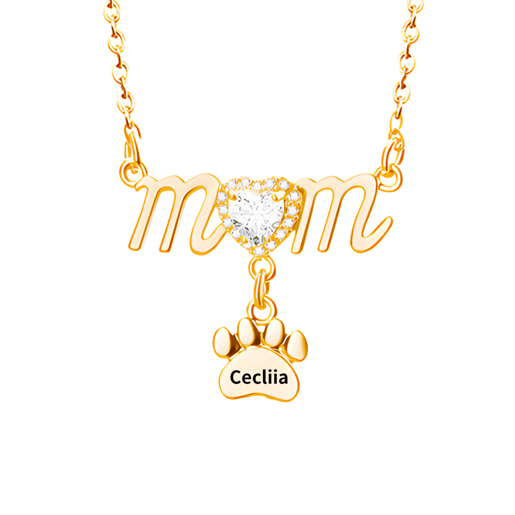 Mother's Day Paw Shape Necklace