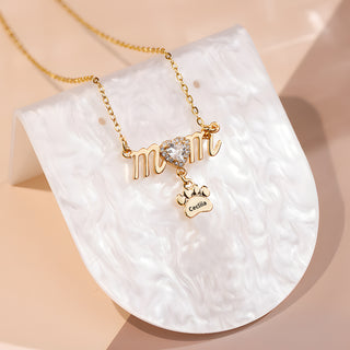 Mother's Day Paw Shape Necklace