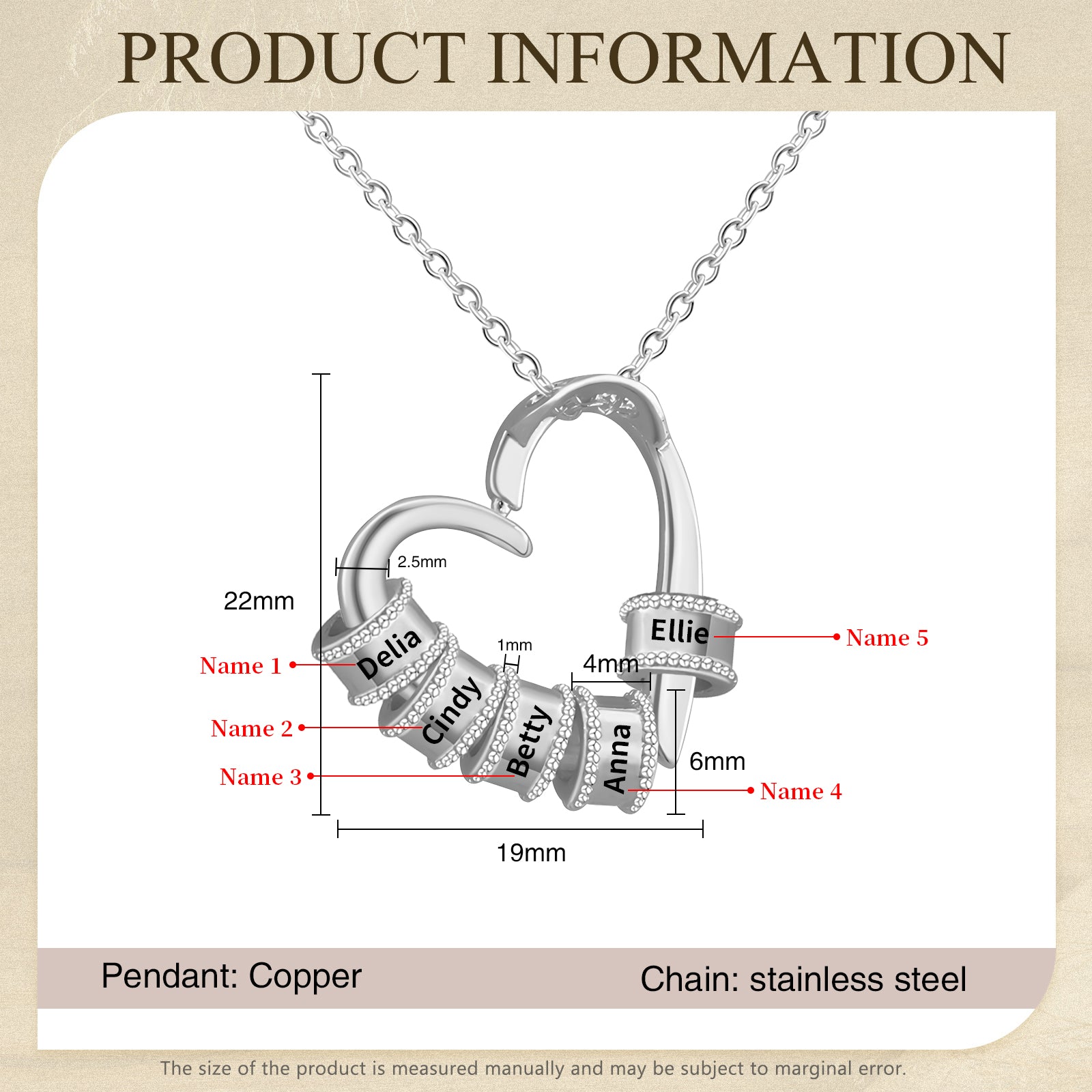 Mother's Day Heart Shape Necklace