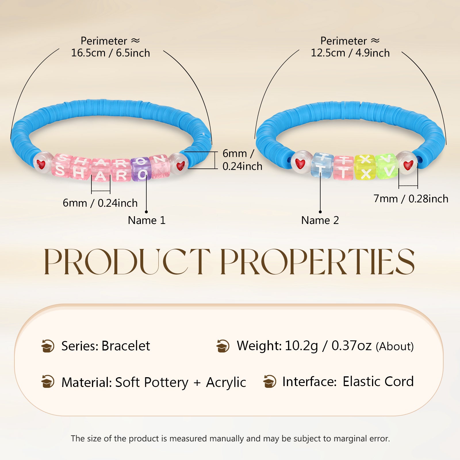 Personalized Mom and Kids letter pair bracelets