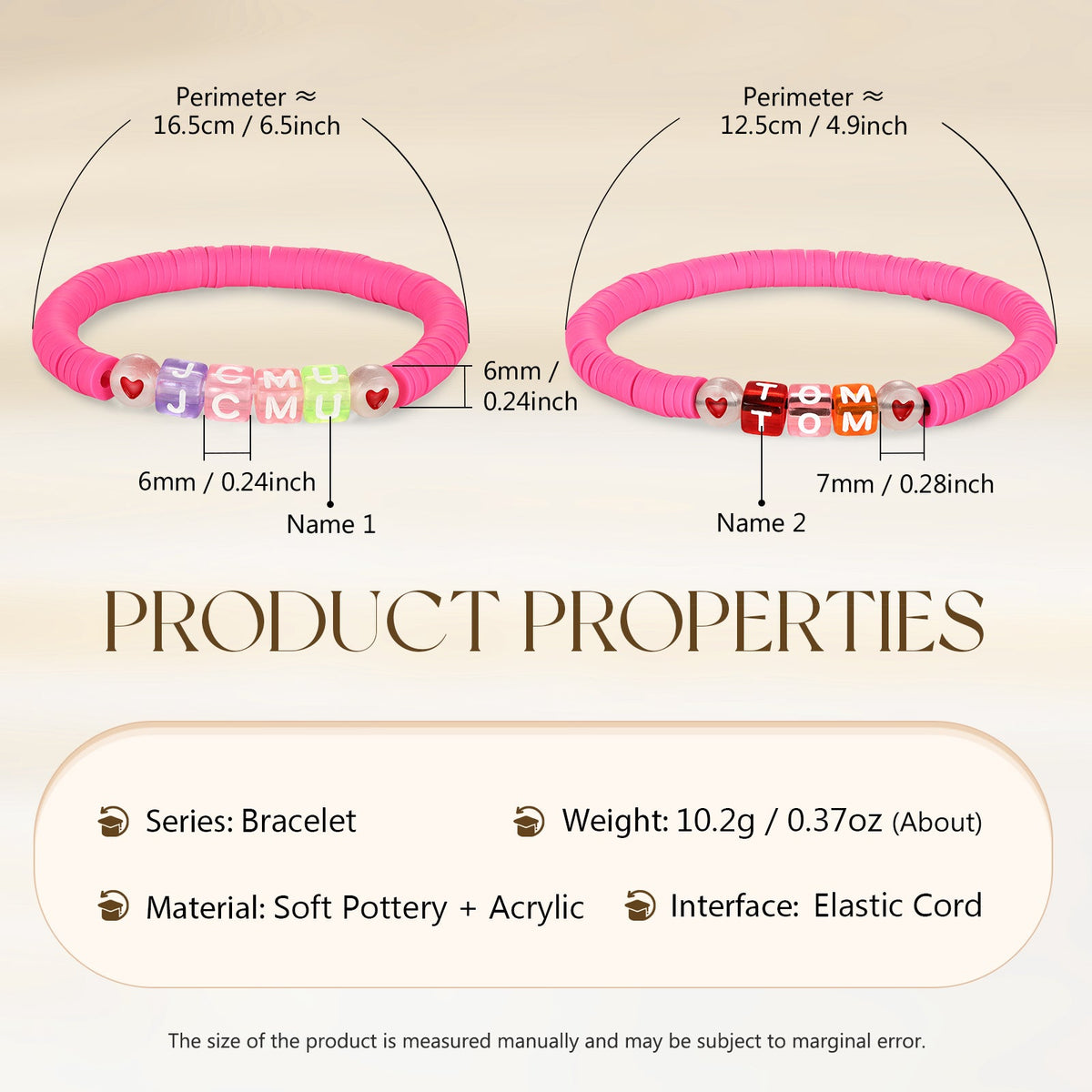 Personalized Mom and Kids letter pair bracelets