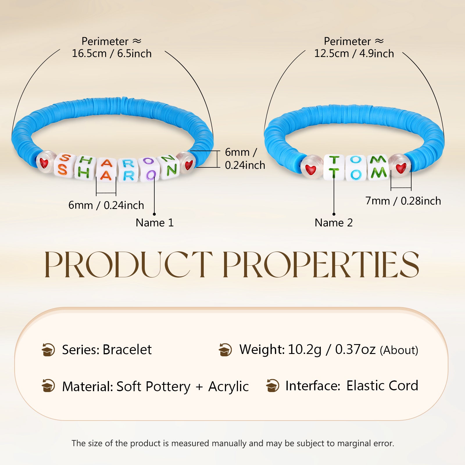 Personalized Mom and Kids letter pair bracelets