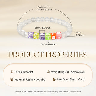 Custom Resin letter bracelet