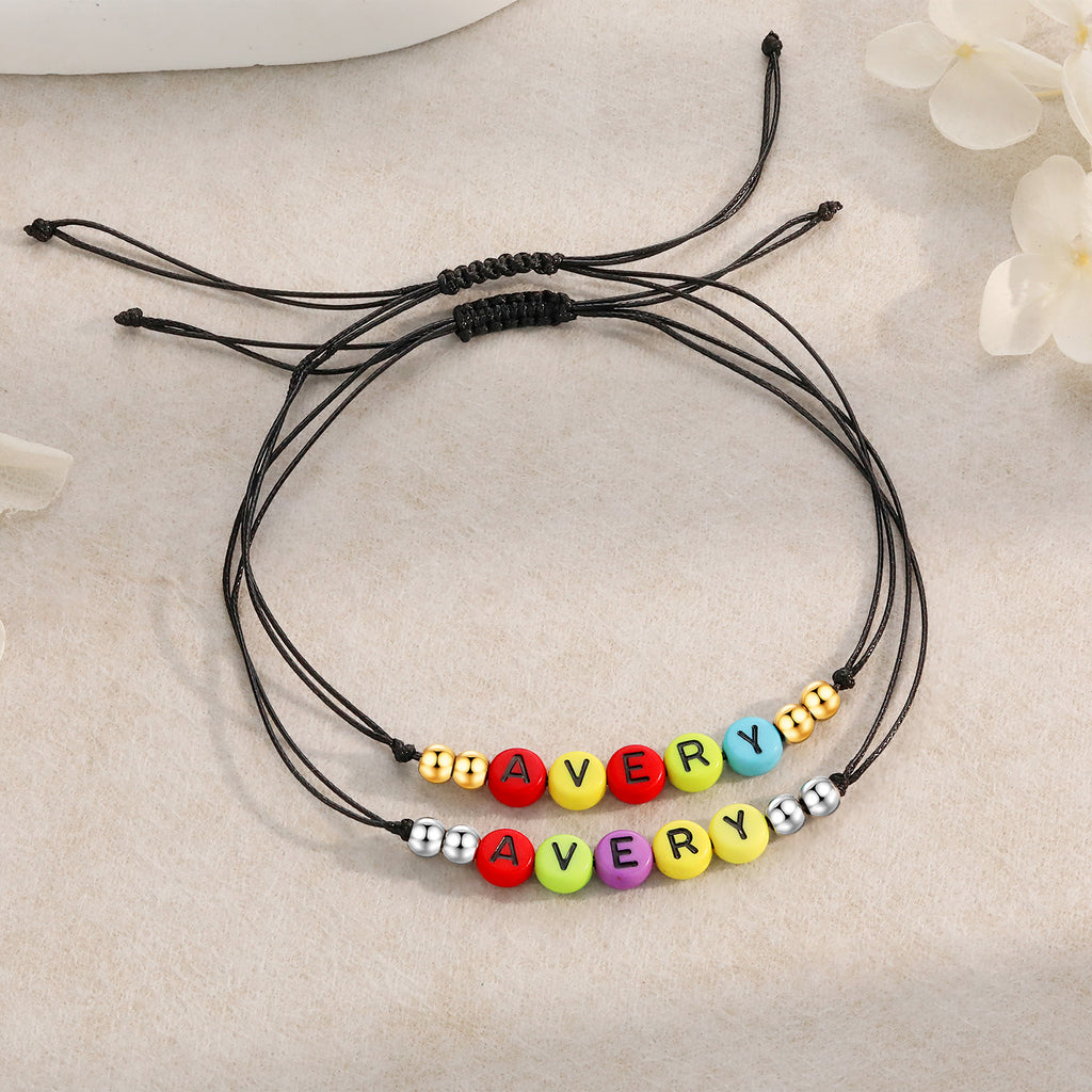 Custom letter Couple bracelet