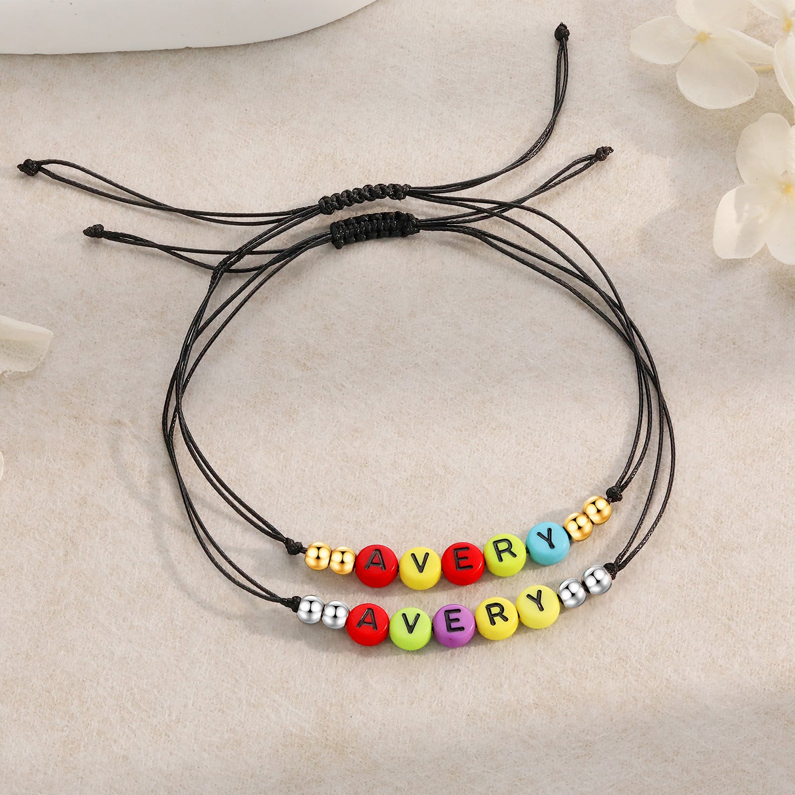 Custom letter Couple bracelet