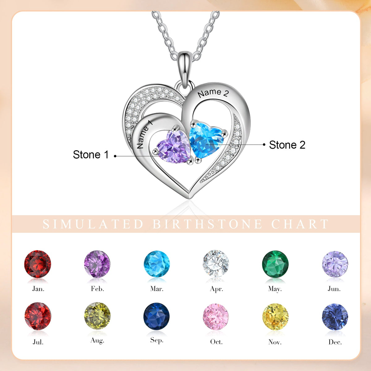 Custom Birthstone Necklace