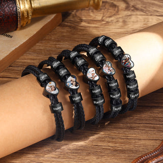 Custom Photo Name Men's Bracelet