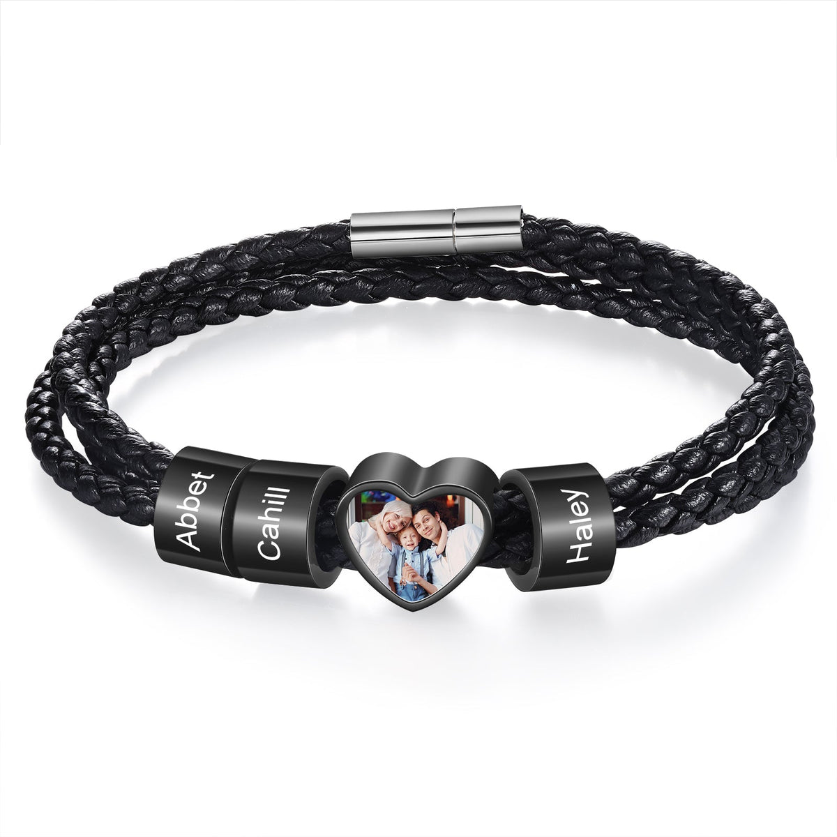 Custom Photo Name Men's Bracelet