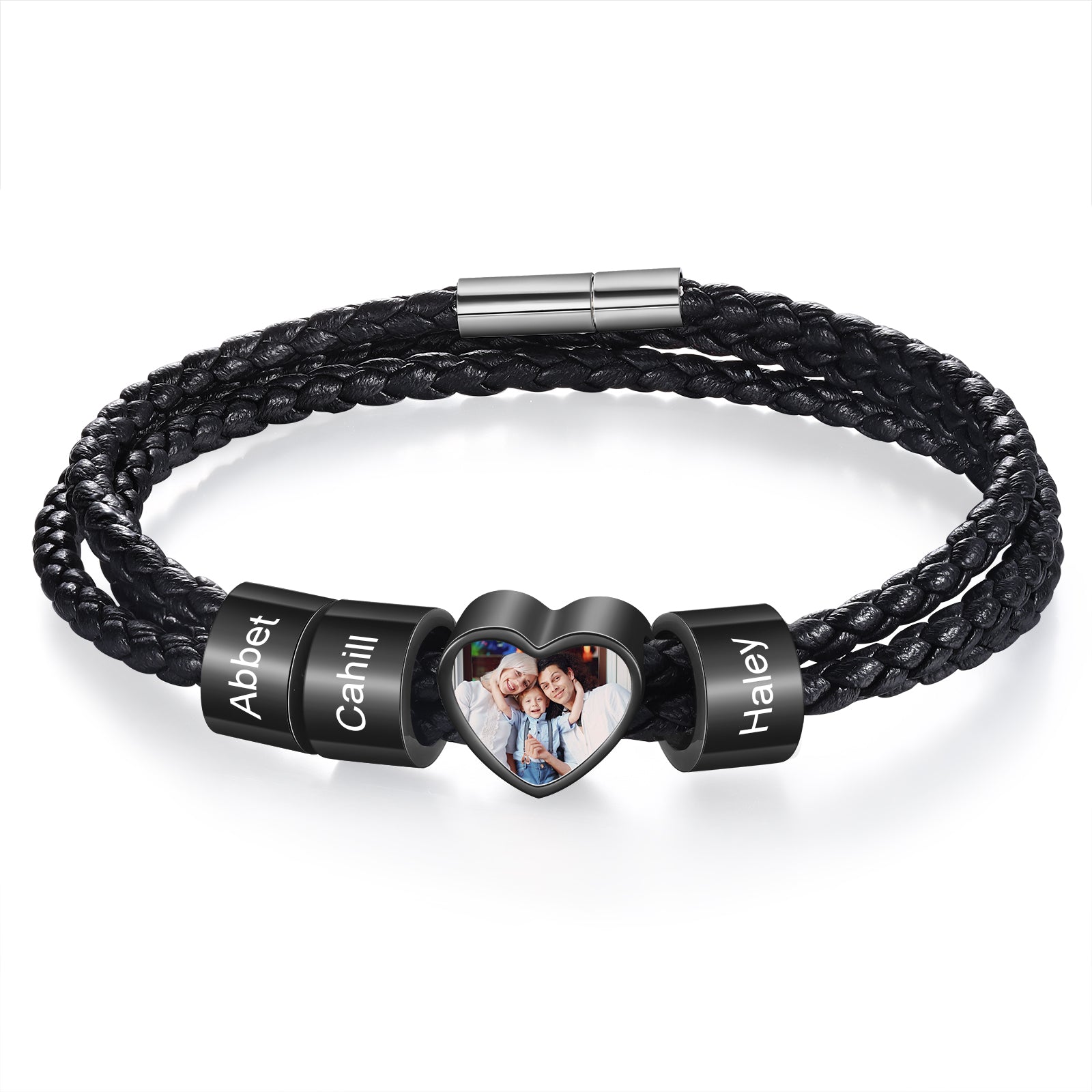 Custom Photo Name Men's Bracelet