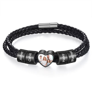 Custom Photo Name Men's Bracelet